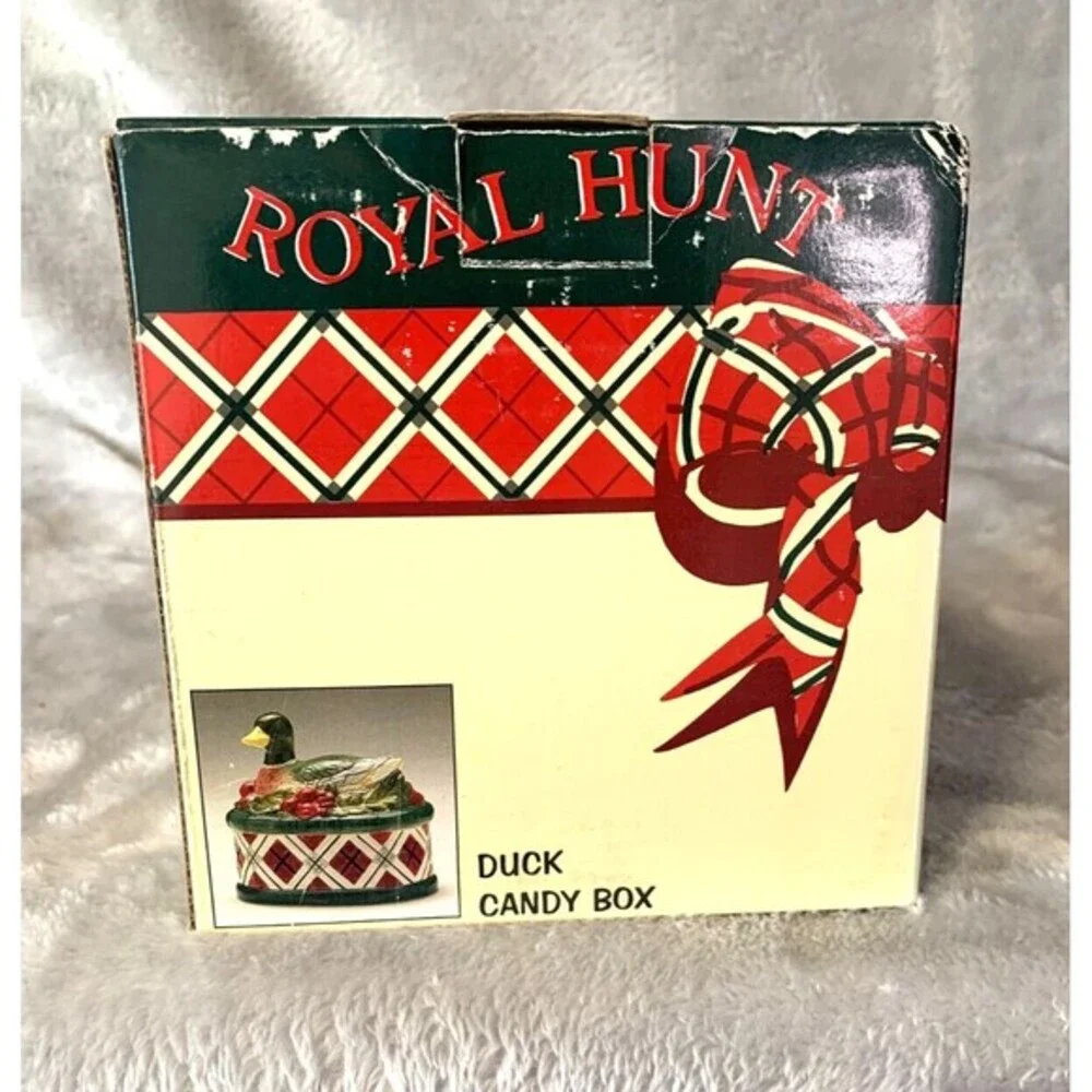 Noritake ROYAL HUNT Ceramic Mallard DUCK‎ Candy BOX 2002 Excellent Vintage
